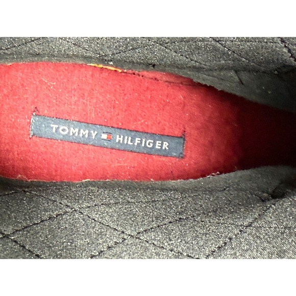 Tommy Hilfiger Quilted Black Rubber Rain Boots Women's Size 9 twsplash - Picture 7 of 8